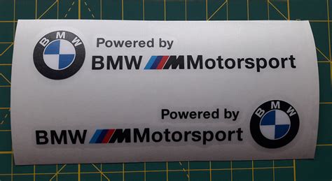 Set of 2 x Powered by BMW Motorsport body side decal compatible with ...