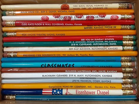 Lot of 18 Vintage Advertising Pencils NOS Unsharpened Kansas | Etsy