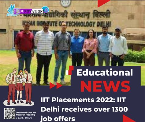 IIT Placements 2022: IIT Delhi receives over 1300 job offers - Edunovations