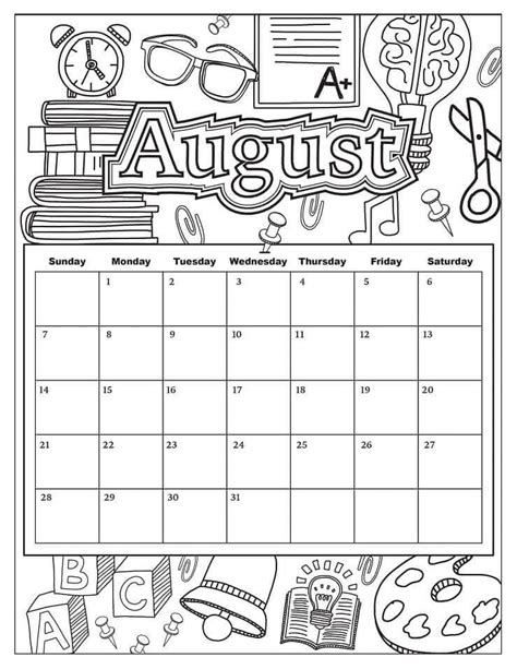 Precioso Agosto para colorear, imprimir e dibujar –ColoringOnly.Com