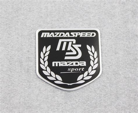 Side Rear Decal Mazdaspeed Emblem Badge Sticker For Mazda Racing Sport Black Exterior ...