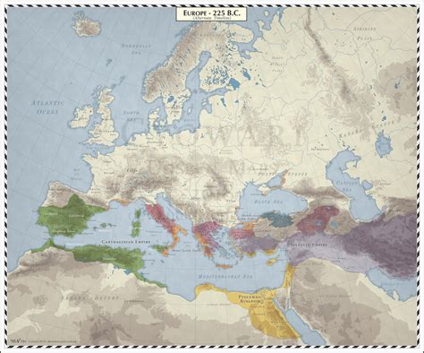 Carthaginian Empire 225 BC : imaginarymaps