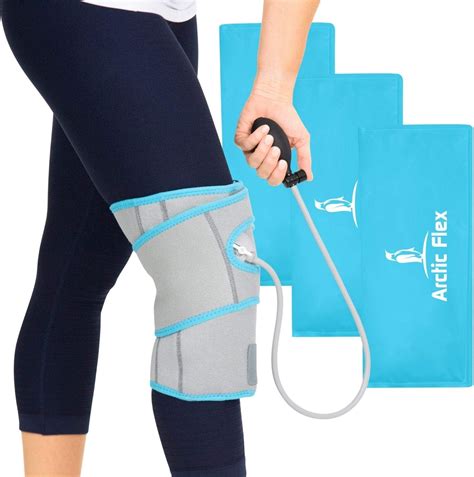 Vive Compression Knee Ice Wrap - Reusable Brace with Air Pump - Hot/Cold Therapy for Men, Women ...