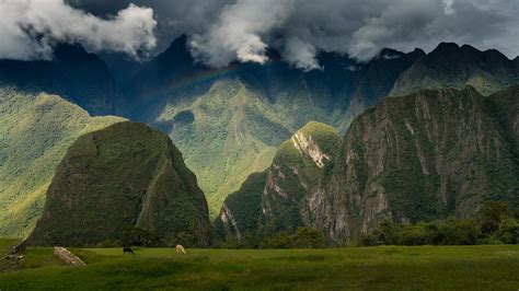 HD machu picchu, andes, peru, mountains, sky, inca citadel Wallpaper | Download Free - 146667