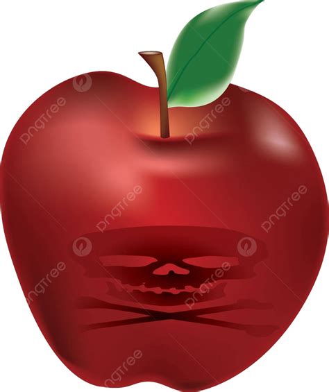 Poisonous Red Apple Juicy Eat Green Vector, Juicy, Eat, Green PNG and Vector with Transparent ...
