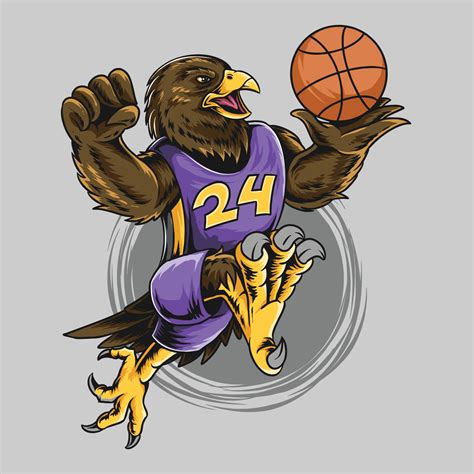 eagle wearing basketball playing ball 1936902 Vector Art at Vecteezy