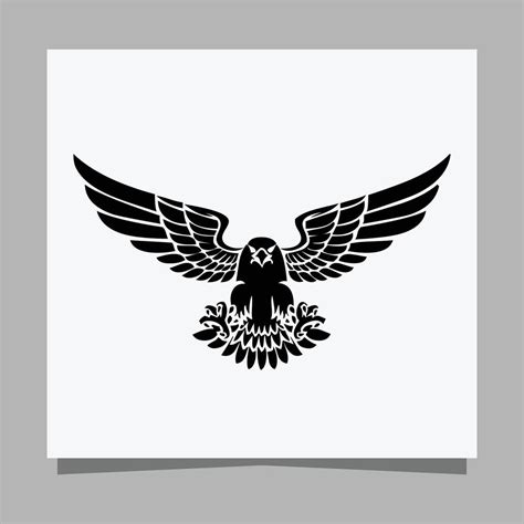 vector black eagle on white paper is perfect for logos, illustrations, banners, flyers ...