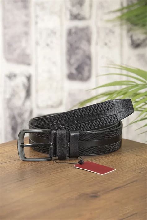 Buy Black Gents Belt For Jeans - LeatherBeltsOnline.com