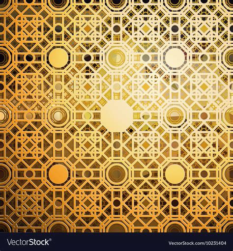 Islamic gold pattern with overlapping geometric Vector Image