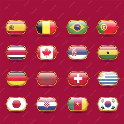 Premium Vector | Different set models of editable country flags vector