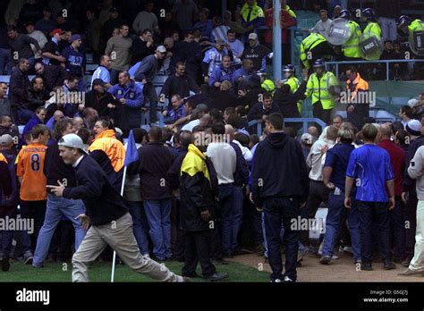 Coventry v Po'mouth crowd trouble Stock Photo - Alamy