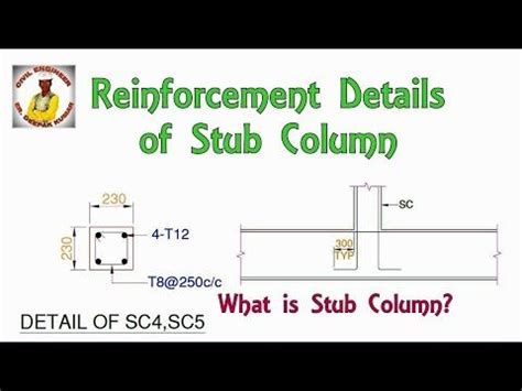 Reinforcement Details of Stub Column | Column, Reinforcement, Civil ...