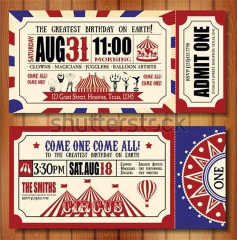 Carnival Ticket Invitation Templates | Free PSD, Ai, Word, InDesign Formats