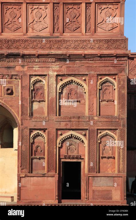 India, Uttar Pradesh, Agra, Fort, architecture, detail Stock Photo - Alamy