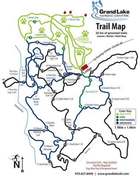 Grand Lake Touring Center Trail Map | Liftopia