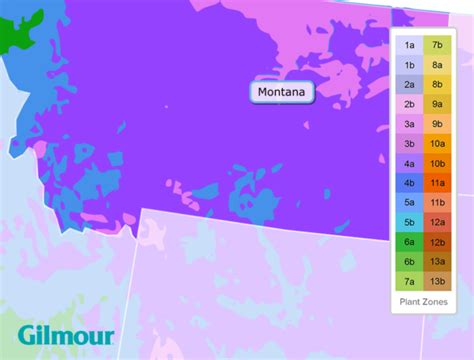 Montana Planting Zones - Growing Zone Map | Gilmour