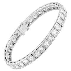 Cartier Diamond Platinum Tennis Bracelet at 1stdibs