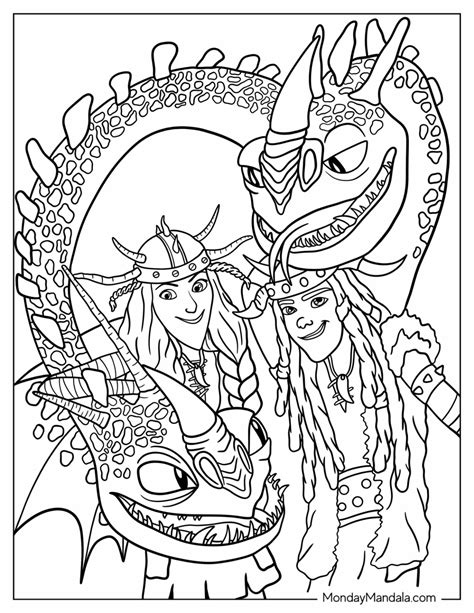 20 How To Train Your Dragon Coloring Pages (Free PDFs)