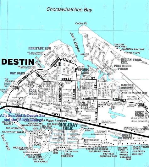 Destin, Florida Map. Thank goodness for this when house/condo hunting. | Those who wander ...