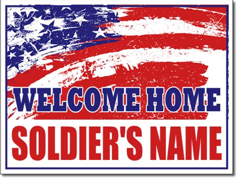 Military Yard Sign Template - Welcome Home Template MIL1