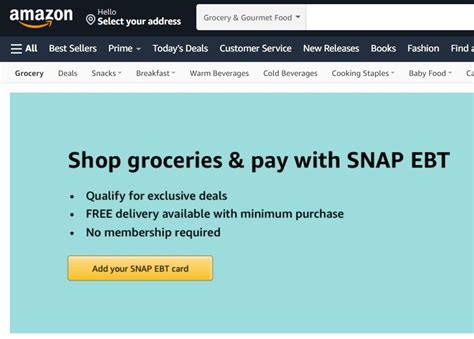 Register your SNAP EBT card on Amazon for exclusive benefits and discounts - VA News