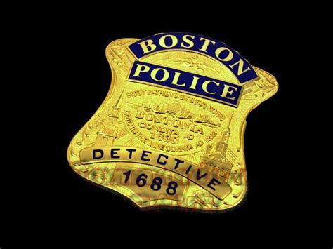 Boston Police Detective Badge Solid Copper Replica Movie Props With Nu ...