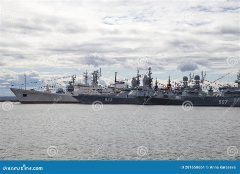 Ships of the Baltic Fleet in the Harbor of Kronstadt Editorial Photo ...