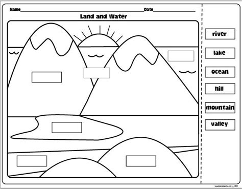 Landform Labeling Worksheets | Social studies, Kindergarten social studies, Social studies ...