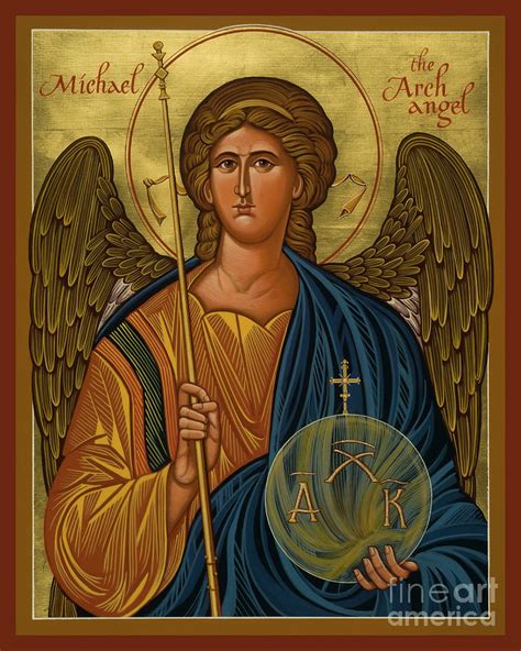 St. Michael Archangel - JCMIK Painting by Joan Cole