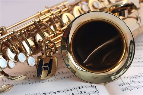 Free picture: brass instrument, note, metal, music, saxophone