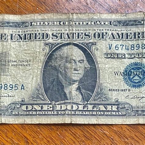 Silver Certificate Dollar Bill Series 1957 B - Etsy