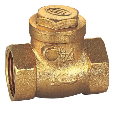 Brass / Bronze Swing Check Valve Thread End BSP / NPT , 1 Inch Non - Return Valve