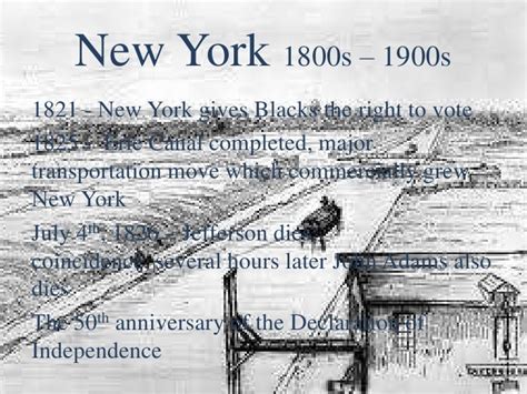 History 141 New York Timeline 1800s – 1900s