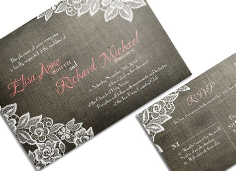 Elegant Lace wedding invitation – Detailed Lace – OnePaperHeart – Stationary & Invitations