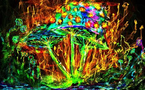 Rainbow Trippy Art Mushroom - img-solo