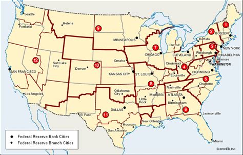 Federal Reserve Bank System Map