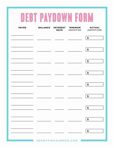 Free Printable Debt Payoff Worksheet — db-excel.com