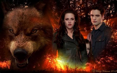 Jacob, Bella, Renesmee and Edward - Forever l’amour Twilight fond d ...