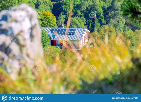 A refuge in the mountains stock photo. Image of leisure - 266820624