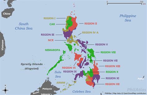 Regions Of The Philippines Map