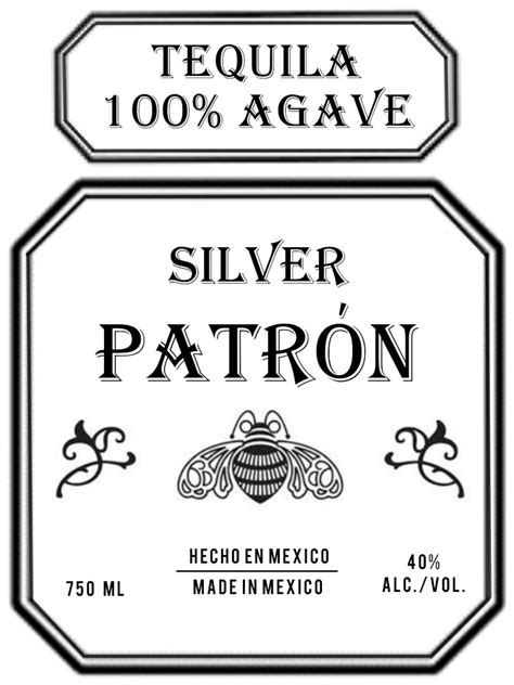 Custom Patron Label, Digital Download, Personalized Patron Label :cake or Bottle Label, Patron ...