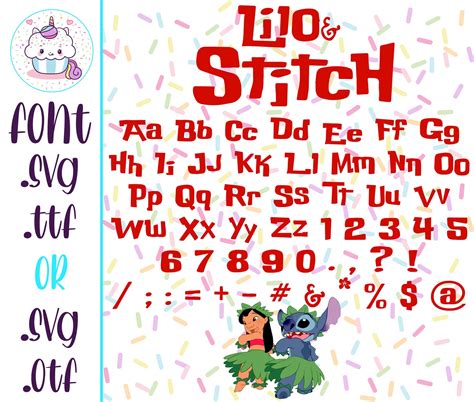 Lilo And Stitch Font Lilo And Stitch Alphabet Lilo And Etsy | Images ...