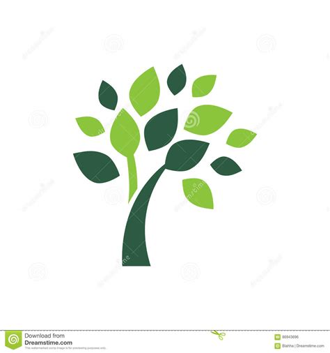 Minimalist Green Tree Logo Symbol Stock Illustration - Illustration of company, flora: 86943696