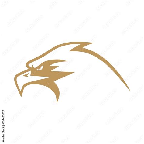 Gold Eagle Logo Design Vector Stock Vector | Adobe Stock