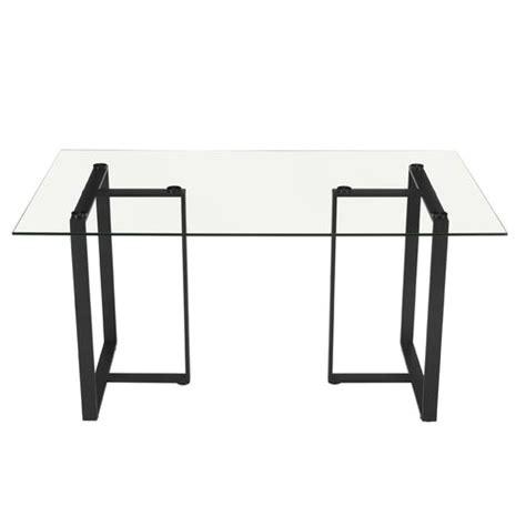 Glass 4-6 Seater Rectangle Dining Table – DUSK