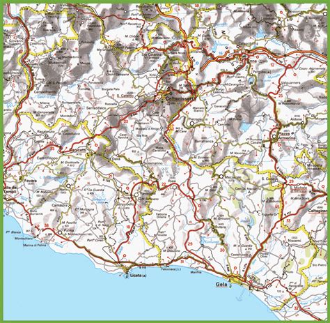 Province of Caltanissetta map