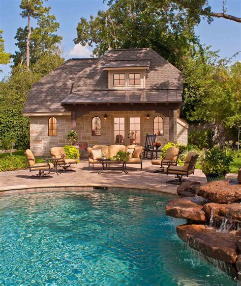 I love the cottage "feel" surrounding this pool! | French country house, French country style ...