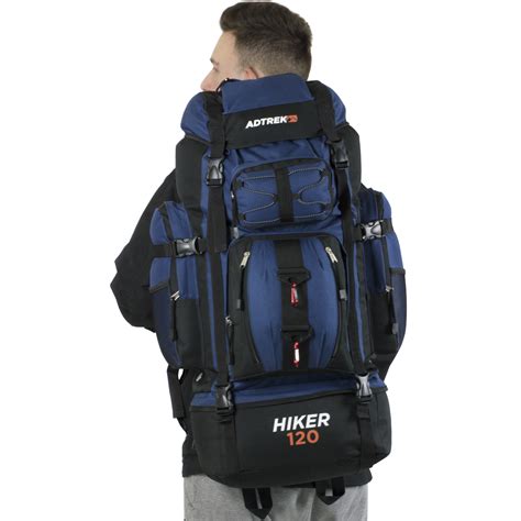 Adtrek 120L Hiker Backpack Extra Large Hiking/Camping Luggage Rucksack ...