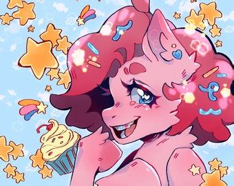 Pinkie Pie Art Print My Little Pony Mlp - Etsy