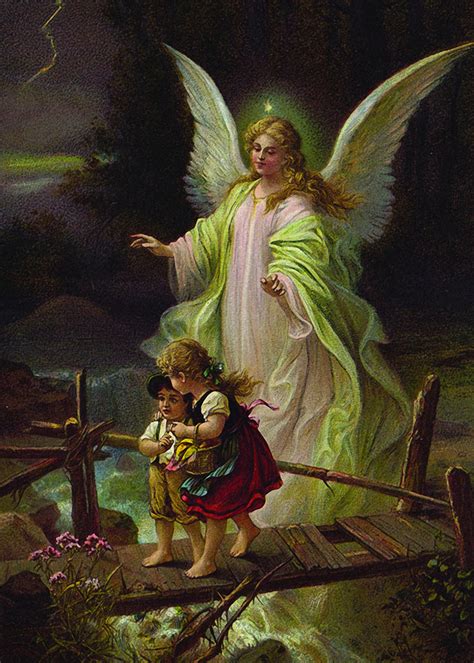 Guardian Angel with Children on Bridge Print 5X7 – Full of Grace USA